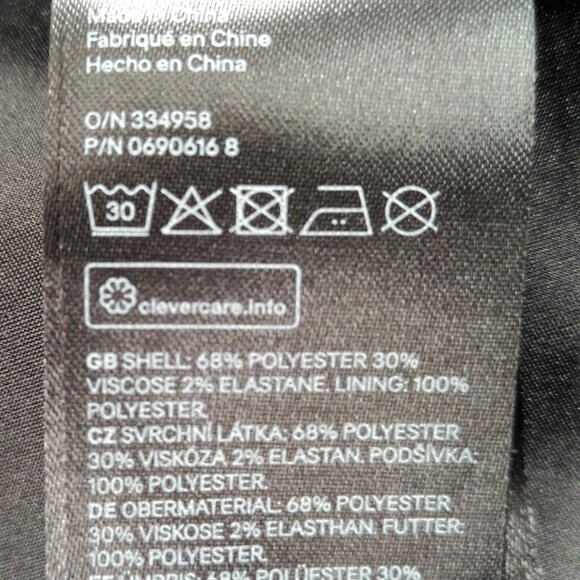 H&M Black Gray Plaid Blazer Jacket Women’s Size 8 - Picture 4 of 6